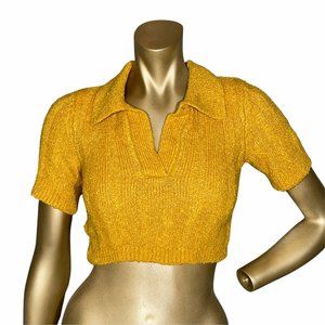 URBAN OUTFITTERS Mustard Cropped Sweater Small